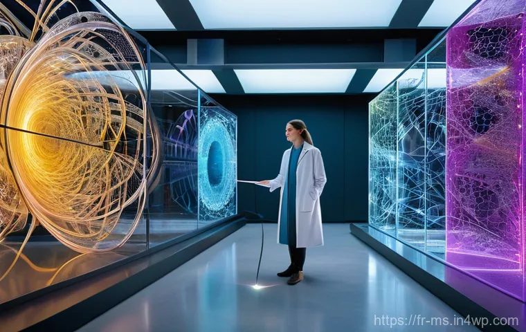 과학적 발견을 위한 창의적 접근 - **Science and Art Fusion in a Modern Parisian Lab**
    A vibrant, dynamic scene showcasing a collab...