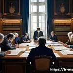 Home 18 신뢰할 수 있는 과학적 발견의 기준 - A highly detailed, professional illustration of a diverse group of French scientists, men and women ...